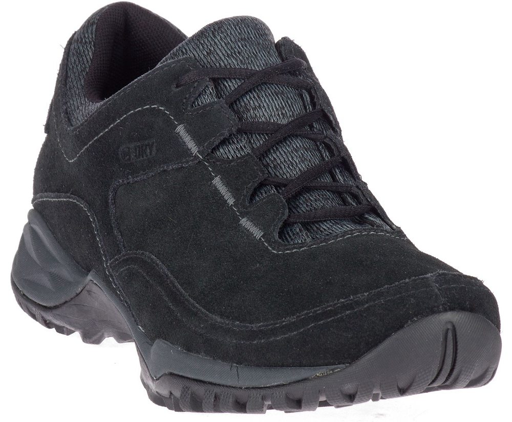 Tenis Senhora - Merrell Addison Couro Waterproof Q2 - Pretas - LPX648729